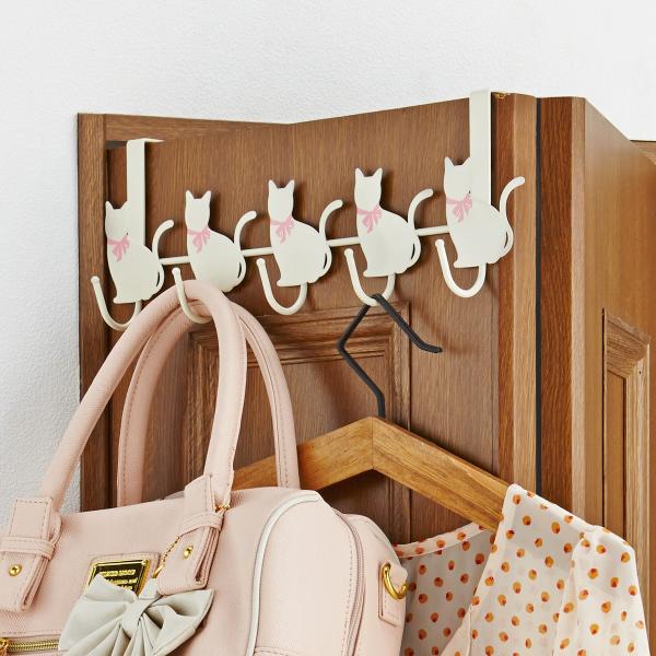 ドアハンガー 猫 ドア ハンガー掛け コート掛け バッグ掛け ハンガー 玄関 フック ドア 山崎実業...