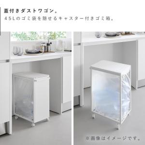 スリム蓋付き目隠しダストワゴン タワー 45L...の詳細画像3
