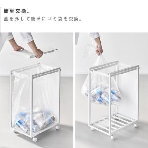 スリム蓋付き目隠しダストワゴン タワー 45L...の詳細画像5