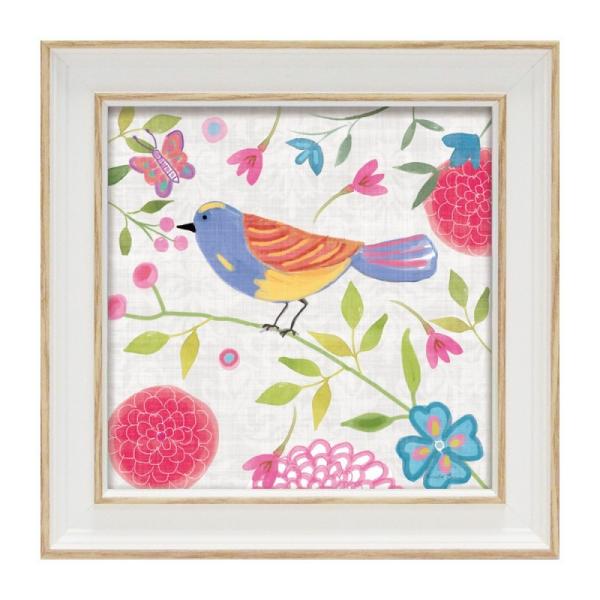 アートパネル 鳥 花 モダン 玄関 北欧 ウォール アート ミニ 壁掛け 額入り インテリア アート...