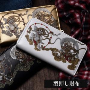 長財布 メンズ 財布 Men’s 和柄 風神雷神 開運財布 金運財布