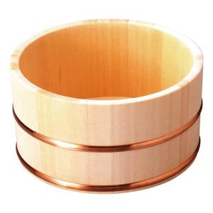 湯桶 風呂桶 木製 ひのき湯桶 銅タガ 丸型 82463 アイデア 便利 送料無料