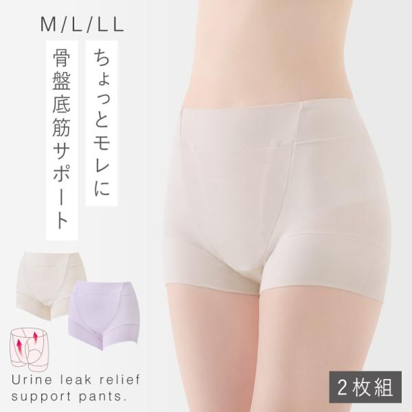 吸水ショーツ 2色組 レディース 尿もれ ちょい漏れ 骨盤底筋 ショーツ 吸水 尿漏れパンツ 女性用...