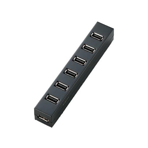 ELECOM エレコム USB2.0 ハブ 7ポート ACアダプタ付 セルフ/バス両対応 個 マグネ...