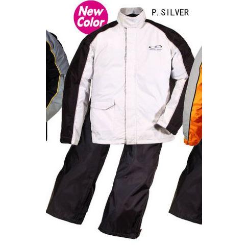 RR5232PSVS ROUGH&amp;ROAD Dテックスコンパクトレインスーツ プラチナシルバー/Sサ...