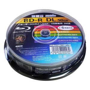 HI-DISC ハイディスク 録画用BD-R DL 片面2層 50GB 6倍速 ワイドプリンタブル対応 10枚スピンドルケース HDBD-RDL6X10SP(2267715)｜e-zoa