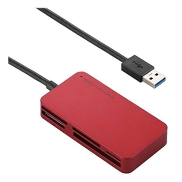 ELECOM エレコム メモリリーダライタ USB3.0/レッド MR3-A006RD(234438...