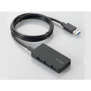 ELECOM エレコム USB3.0ハブ ACアダプタ付属 4ポート セルフ＆バスパワー ブラック U3H-A408SBK ブラック(2362724)｜e-zoa