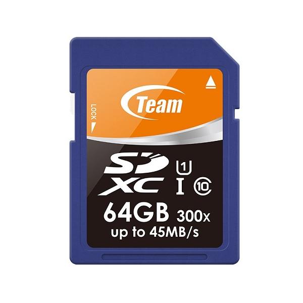 Team チーム SDXCカード 64GB Class10/UHS-I TG064G0SD3FT(2...