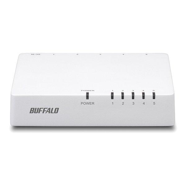 BUFFALO バッファロー 5ポートスイッチHUB LSW4-TX-5EPL/WHD ホワイト(2...
