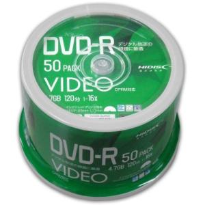 HI-DISC ハイディスク 16倍速DVD-R ビデオ用 CPRM/50枚スピンドル/プリンタブル VVVDR12JP50(2418673)｜e-zoa
