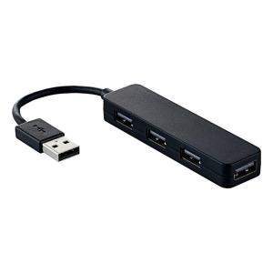 ELECOM エレコム 4ポートUSB2.0HUB ブラック U2H-SN4NBBK(2426852)｜e-zoa