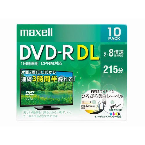 maxell マクセル DVD-R DL 8.5GB 8倍速 10枚 DRD215WPE.10S(2...