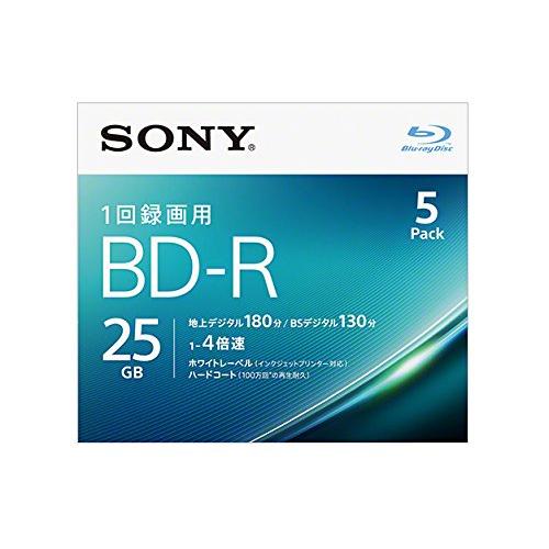 SONY ソニー BD-R 25GB 4倍速 5枚 5BNR1VJPS4(2446373)