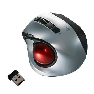 Nakabayashi  ナカバヤシ ワイヤスレトラックボール 5ボタン 静音 シルバー MUSTRLF132SL