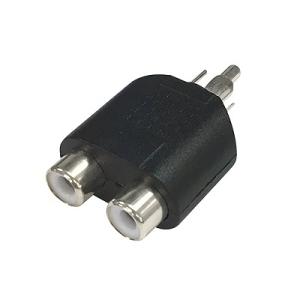 OHM オーム電機 2口変換アダプター RCAピンジャックx2-RCAピンプラグ AUDP3043S...