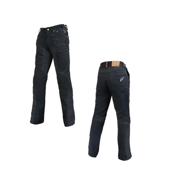 ROUGH&amp;ROAD ラフアンドロード ハーフメッシュストレッチデニムパンツLF ブラック LWサイ...