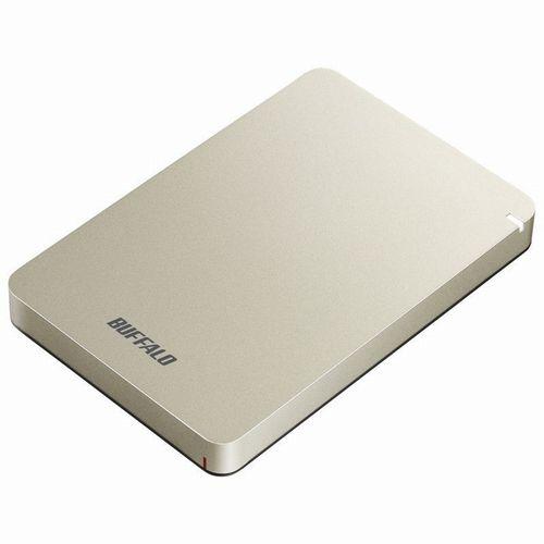 BUFFALO バッファロー ポータブルHDD 1TB ゴールド HD-PGF1.0U3-GLA(2...