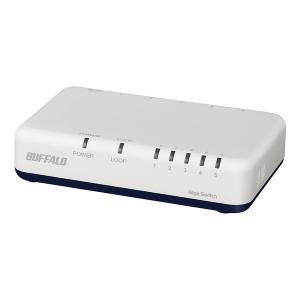 BUFFALO バッファロー 5ポートスイッチHUB LSW4-TX-5EPL/WHD ホワイト