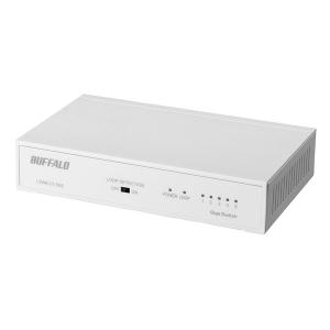 BUFFALO Giga対応 スイッチングハブ 金属筐体/電源内蔵モデル LSW6-GT-5NS/WH（ホワイト）の商品画像