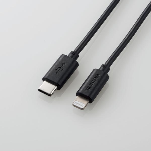 ELECOM エレコム USB C-Lightningケーブル/スタンダード/1.0m/ブラック M...