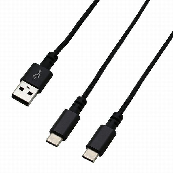 BAUT バウト Type-A to Cx2ポート 強靭充電専用ケーブル3A 2.0mBK BUSA...