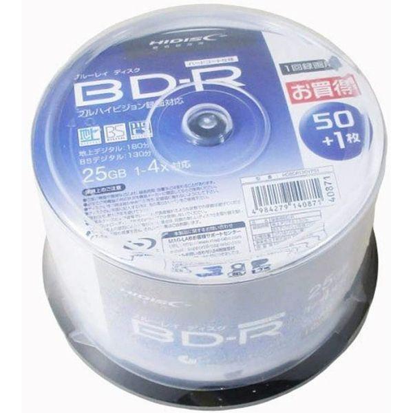 HI-DISC ハイディスク BD-R 25GB 4倍速 51枚 HDBDR130YP51(2504...