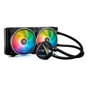 XPG  エックスピージー LEVANTE 360 簡易水冷CPUクーラー ARGB 発光 120mmファン 2基搭載 LEVANTE240BKCWW