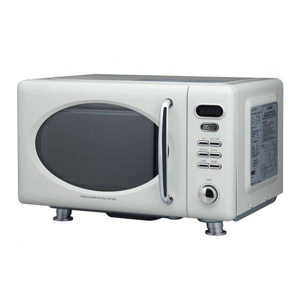 LADONNA（ラドンナ） Toffy 電子レンジ アッシュホワイト 庫内フラット レトロ おしゃれ...