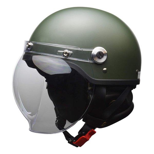 LEAD工業 リードコウギョウ CR-761 バブルシールドツキハーフヘルメット マットグリーン L...