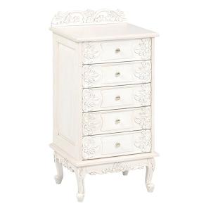 ホワイト 猫足　猫脚　4段　チェスト　木製　姫系家具 HAGiHARA アンティーク チェスト 木製 4段 完成品 アンティーク家具