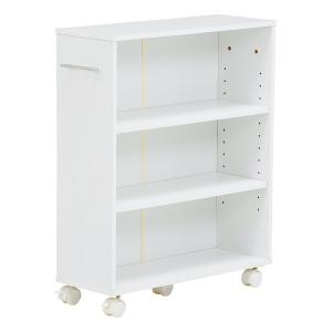 萩原 ハギハラ マガジンラック ホワイト・幅55×奥行21×高さ68cm 本棚/ブックラック RCC-1021WH-M(2519562)