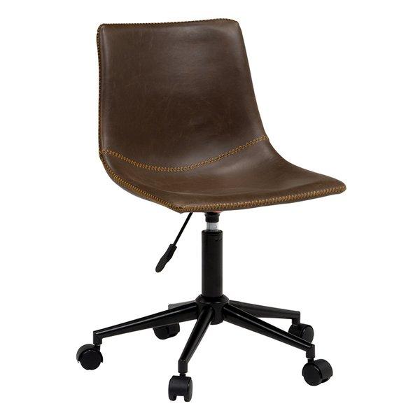 萩原 ハギハラ キャスター付き昇降チェア ダークブラウン・幅55×奥行56×高さ78〜91cm 座面...