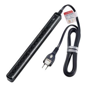 ELPA  朝日電器 耐雷 7個口 スリム回転タップ 2m  ブラック  合計1500Wまで WBS-SL702SB BK