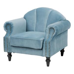 萩原 ハギハラ ソファ 二人掛け ライトブルー 幅123×奥行73×高さ73cm