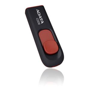 ADATA エイデータ USB2.0 フラッシュメモリ 8GB スライド式 ブラック レッド AC008-8G-RKD(2533799)｜e-zoa