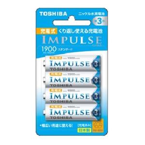 TOSHIBA 東芝 東芝 ニッケル水素充電池 TNH-3ME4P 単3形4本入りパック TNH-3ME4P(2522477)｜e-zoa