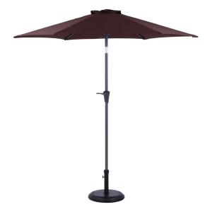 不二貿易 アルミパラソル 240cm ブラウン TJB004