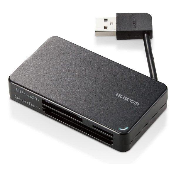 ELECOM エレコム メモリカードリーダー ケーブル収納タイプ ブラック USB2.0対応 MRK...
