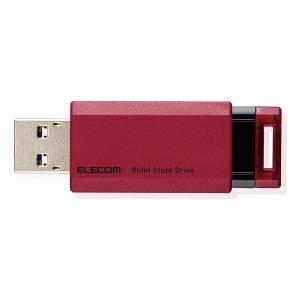 ELECOM  エレコム 外付けSSD ノック式 USB-A接続 PS5/PS4 録画対応 レッド       ESD-EPK0500GRD