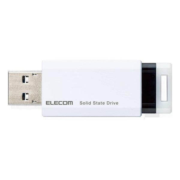 ELECOM 外付けSSD ノック式 USB-A接続 PS5/PS4、録画対応 ホワイト ESD-E...