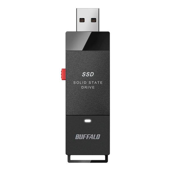 BUFFALO バッファロー 外付けSSD ポータブル USB3.2 Gen1 スティック型 500...