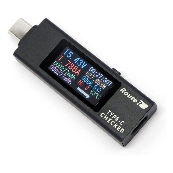 Route-R ルートアール USB Type-C電圧・電流チェッカー （ケーブルレスモデル） RT...