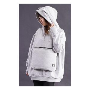 Bauhutte  バウヒュッテ にゃんガルーパーカー2 Lサイズ グレー BPA-001-L-GY