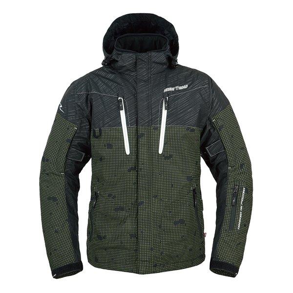 ROUGH&amp;ROAD ラフアンドロード WSプリマロフトウォームパーカー ブラック×ナイトカモ Lサ...