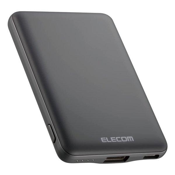 ELECOM エレコム エレコム 5000mAh 12W コンパクト 薄型 軽量 モバイルバッテリー...