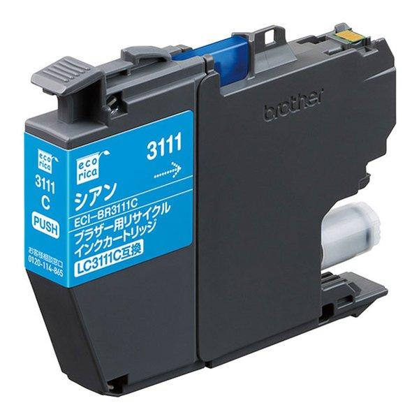 ecorica エコリカ LC3111C対応リサイクルインクカートリッジ シアン 染料 ブラザー用 ...