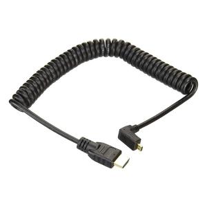 ATOMOS アトモス Coiled Right-Angle MICRO to Full HDMI Cable 50cm アトモス L字型 ケーブル ATOMCAB013(2566245)｜e-zoa