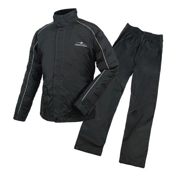 ROUGH&amp;ROAD ラフアンドロード デュアルテックスコンパクトレインスーツ ブラック-WM RR...