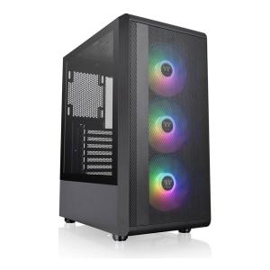 Thermaltake サーマルテイク S200 TG ATX ミドルタワー PCケース 120mm ARGBファン 3基搭載 ブラック CA-1X200M1WN-00(2570046)｜e-zoa